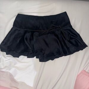 Kimchi Blue Black Satin Skirt